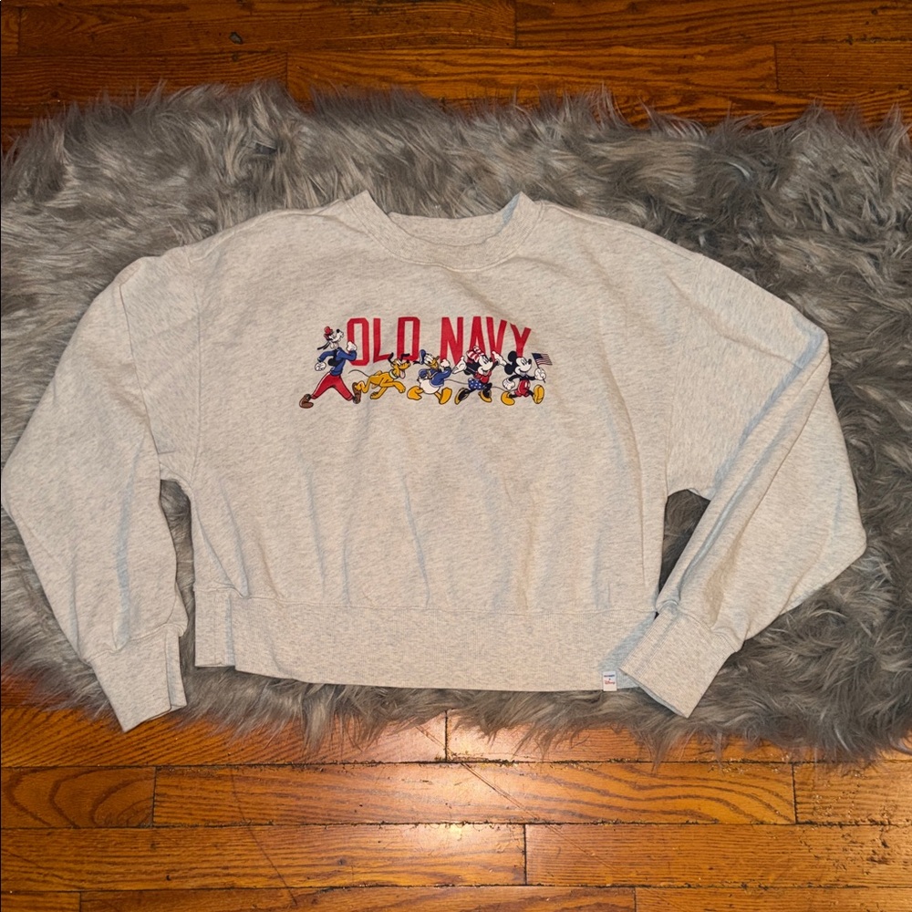 Old Navy Light Gray Cartoon Sweatshirt - Picture 2 of 5